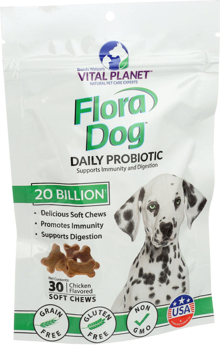 Flora Dog Daily Probiotic 20B, 30 soft chew