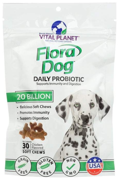 Flora Dog Daily Probiotic 20B, 30 soft chew