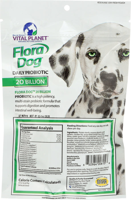 Flora Dog Daily Probiotic 20B, 30 soft chew