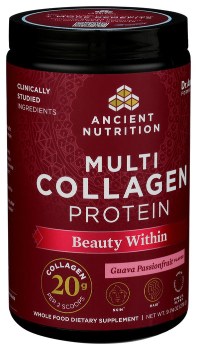 Multi Collagen Protein, Beauty Within, Guava  Passionfruit, Half, 24 Serv/278 g