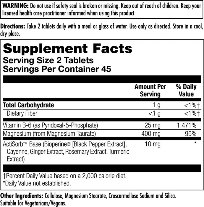 Magnesium Taurate+ 400 mg, 180 tab