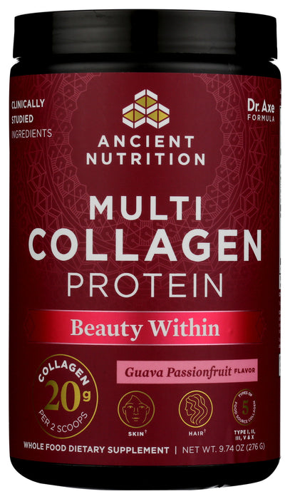 Multi Collagen Protein, Beauty Within, Guava  Passionfruit, Half, 24 Serv/278 g