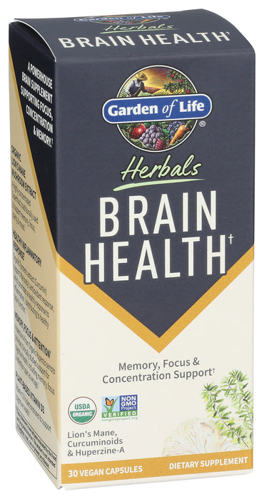 Organic Herbals Brain Health, 30 vcap