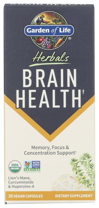 Organic Herbals Brain Health, 30 vcap