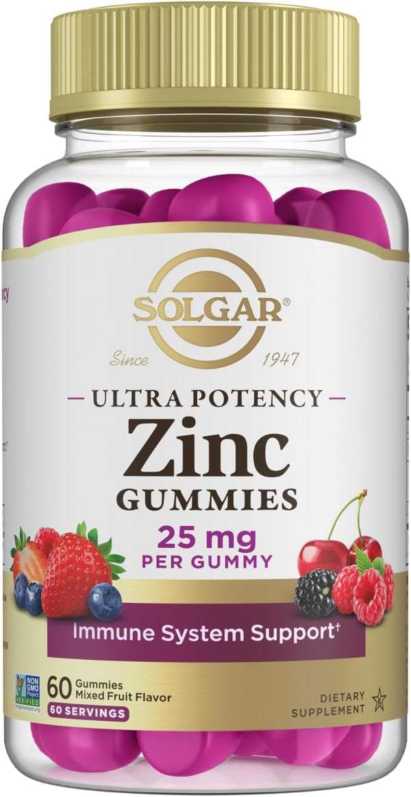 Zinc Gummies 25mg, 60 gummy