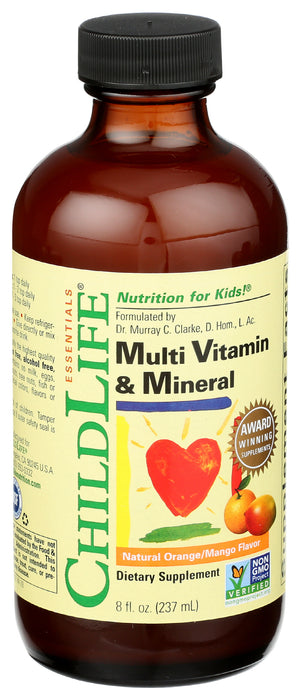 Multi Vitamins & Mineral, Orange/Mango, 8 fl oz