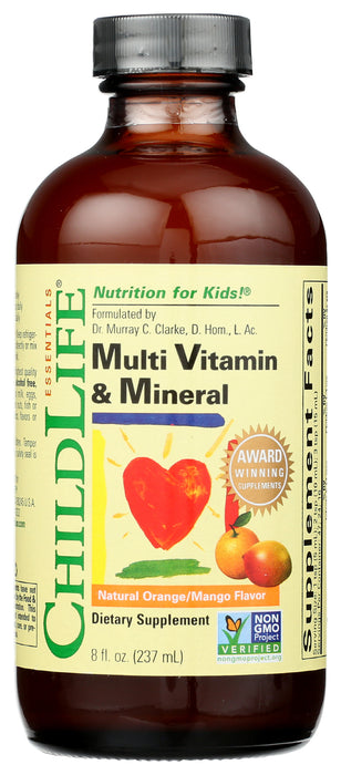 Multi Vitamins & Mineral, Orange/Mango, 8 fl oz