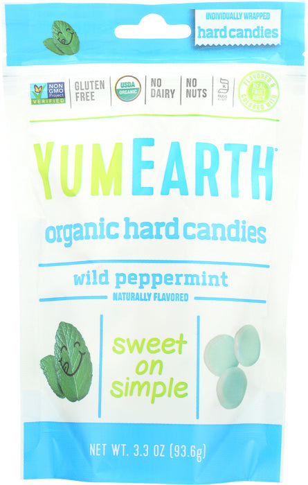 Hard Candies, Peppermint, GF Org Vegan, 3.3 oz