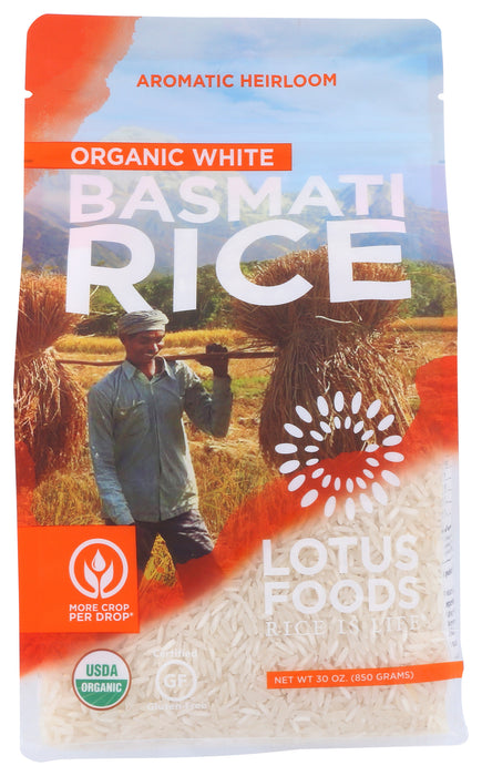 White Basmati Rice, Heirloom GF Org, 30 oz