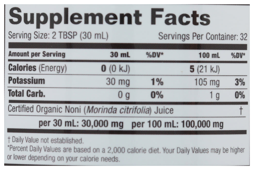 Noni Juice 100%, Org, 32 fl oz