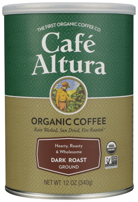 Coffee Ground Dark Roast, Org, 12 oz