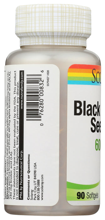 Black Current Oil 600mg, 90 sgel