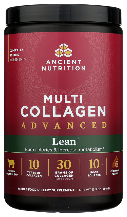 Multi Collagen Advanced, Lean, Cinnamon, 25 Serv/15.9 oz