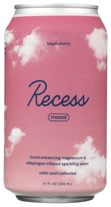 Mood Sparkling Water, Black Cherry, 12 floz