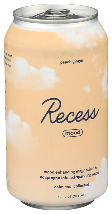 Mood Sparkling Water, Peach Ginger, 12 floz
