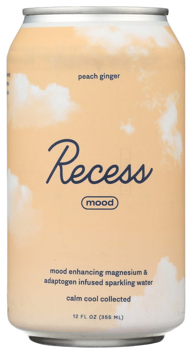 Mood Sparkling Water, Peach Ginger, 12 floz
