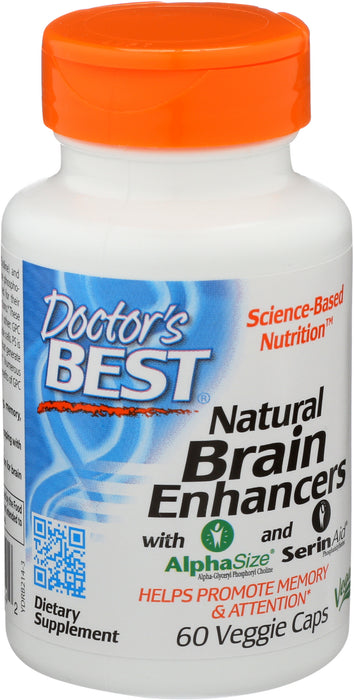 Natural Brain Enhancers with Alpa GPC & PS, 60 vcap