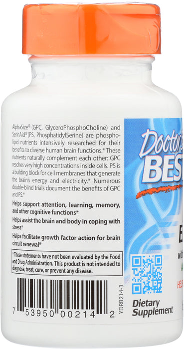 Natural Brain Enhancers with Alpa GPC & PS, 60 vcap