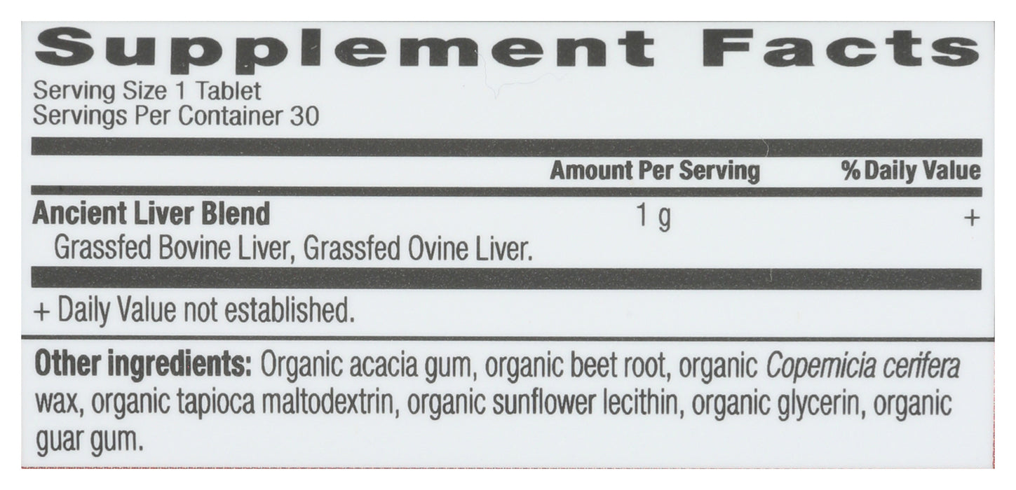 Liver Grassfed, Once Daily, 30 tab