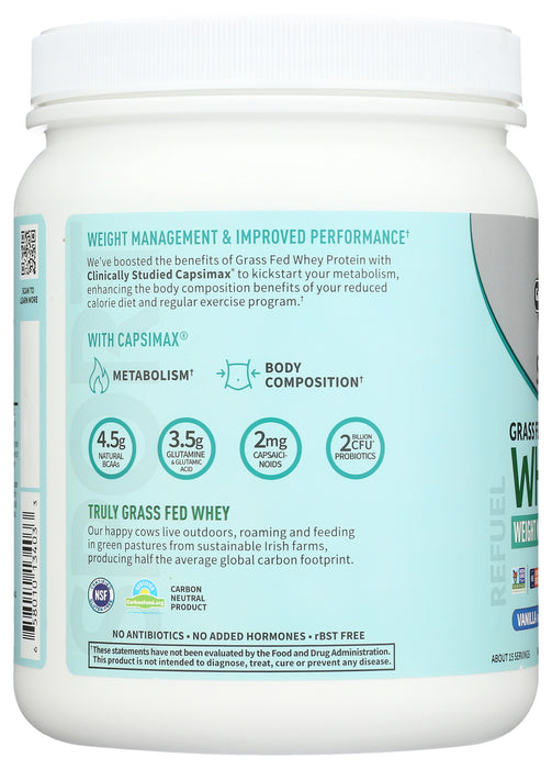 Sport Grass Fed Whey Plus Weight Management, Vanilla, 450 g