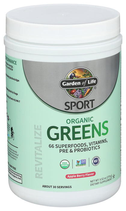 Sport Organic Greens, Apple Berry, 270 g