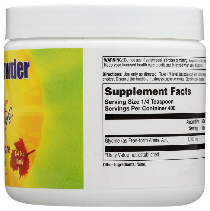 Glycine Powder 1000 mg, Unflavored, 400 gm