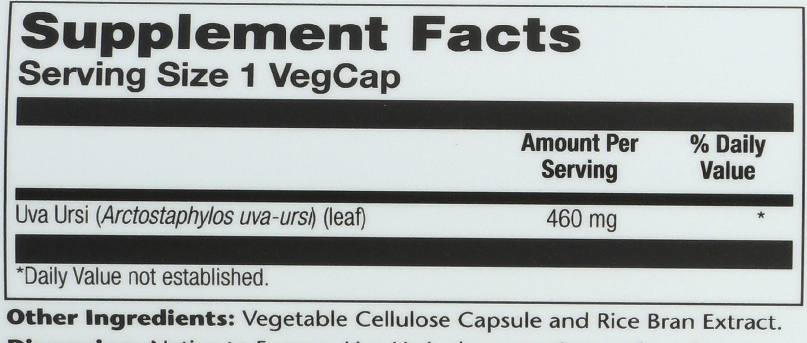 Uva Ursi Herb 460mg, 100  vcap