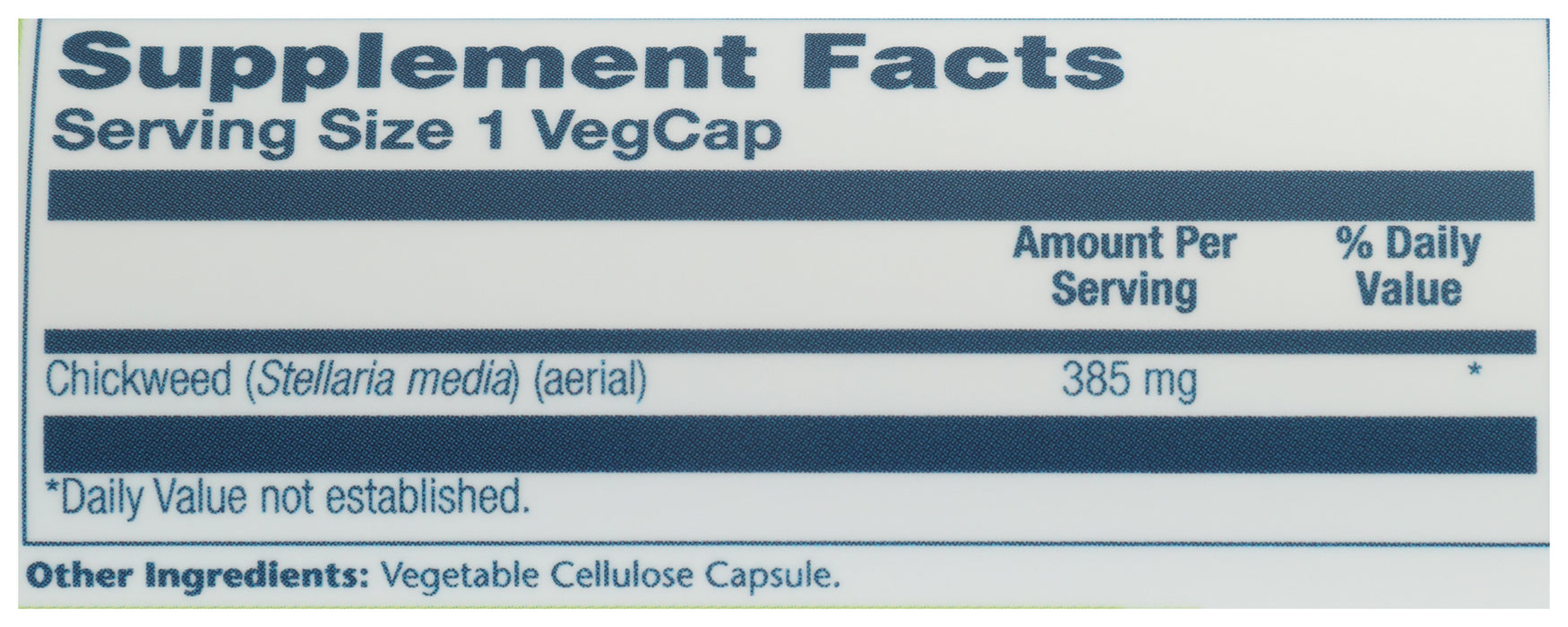 Chickweed Herb 385mg, 100 vcap