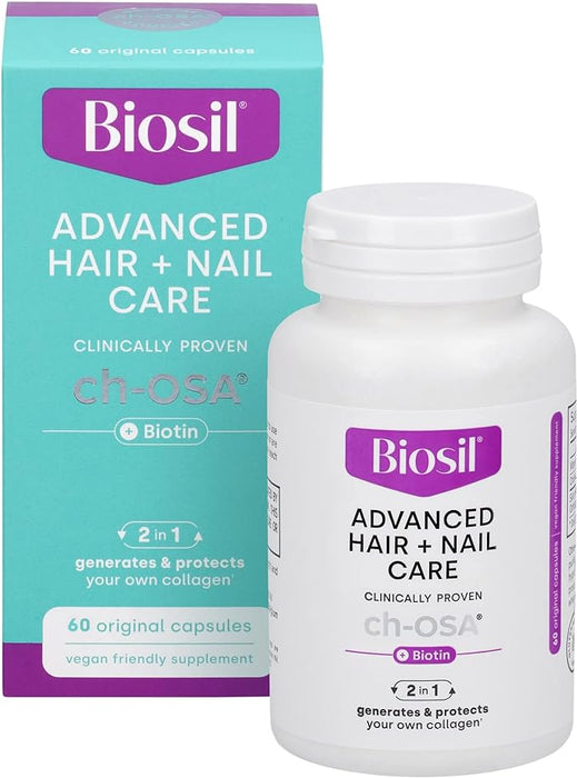 Advanced Hair + Nail Care, Biosil with Biotin, 60 vcap