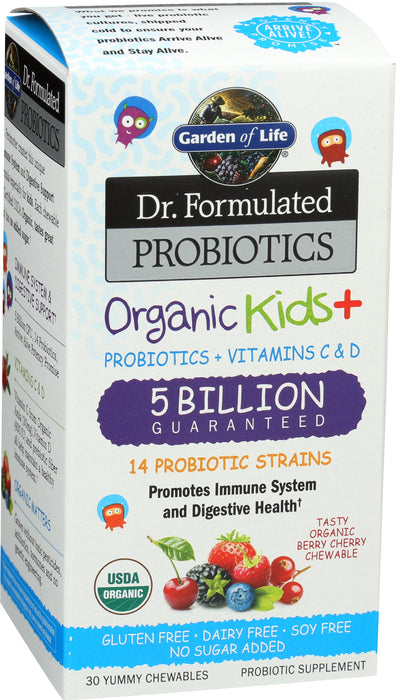 Dr. Formulated Probiotics, Org. Kids Cool, 30 chew