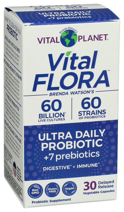 Vital Flora Ultra Daily Probiotic 60B, 30 vcap