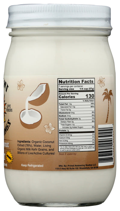 Plain Coconut Kefir, 16 oz