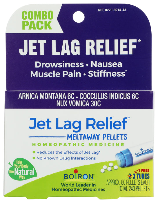 Jet Lag Relief Meltaway Pellets B2G1, 3 tube