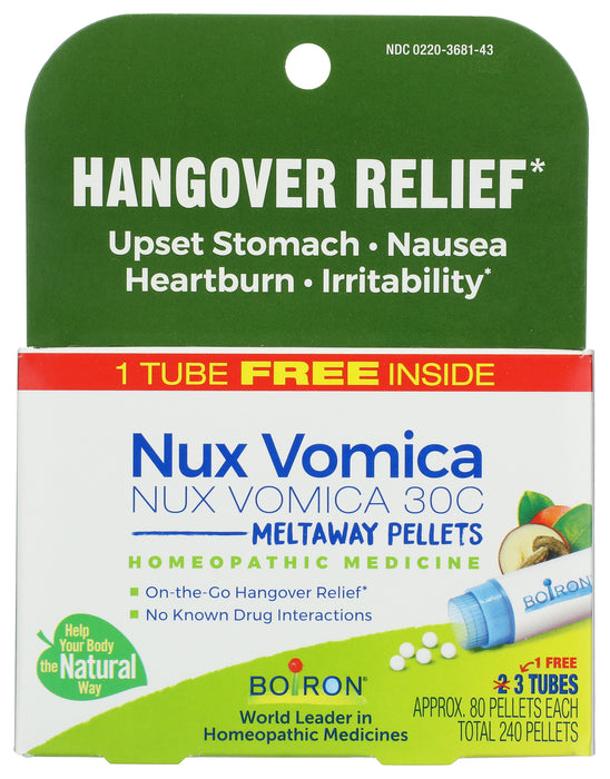 Nux Vomica 30c Pellets B2G1, 3 tube