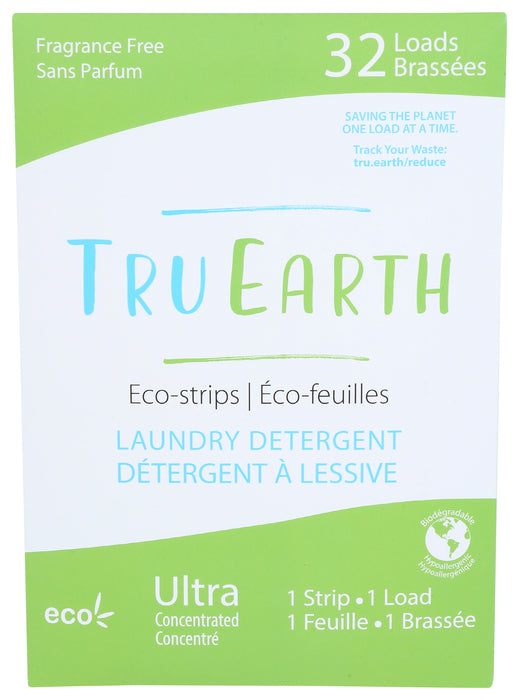 Laundry Detergent Eco-Strips, Fragrance Free, 32 strip