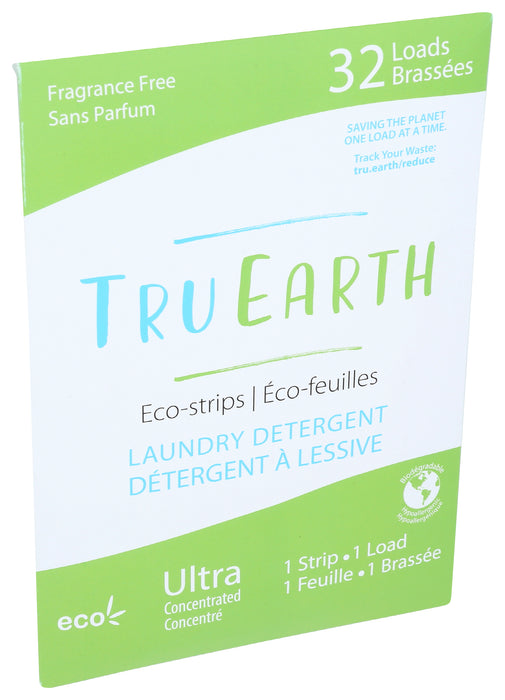 Laundry Detergent Eco-Strips, Fragrance Free, 32 strip