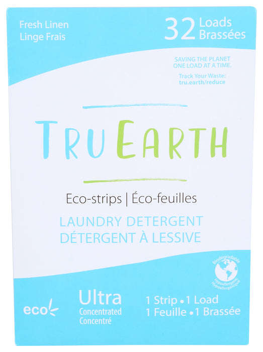 Laundry Detergent Eco-Strips, Fresh Linen, 32 strip