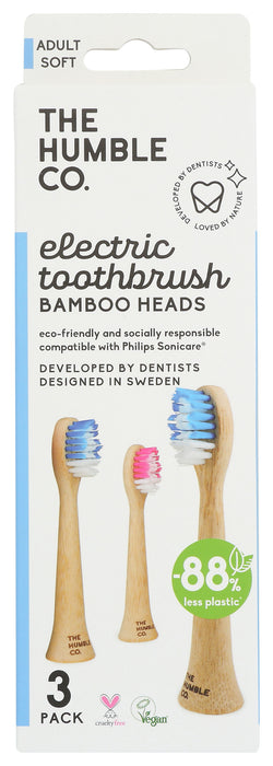 Electric Toothbrush Bamboo Heads 3pk, Soft