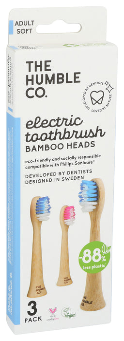 Electric Toothbrush Bamboo Heads 3pk, Soft