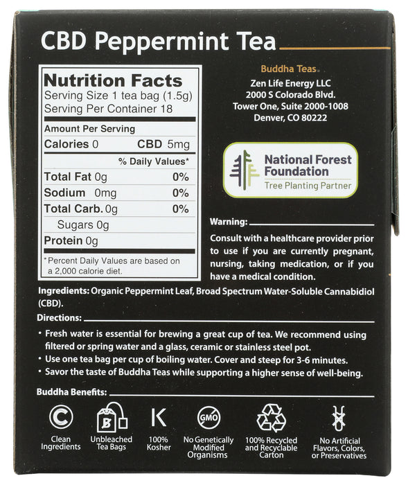 CBD Peppermint Tea, 18 tbag