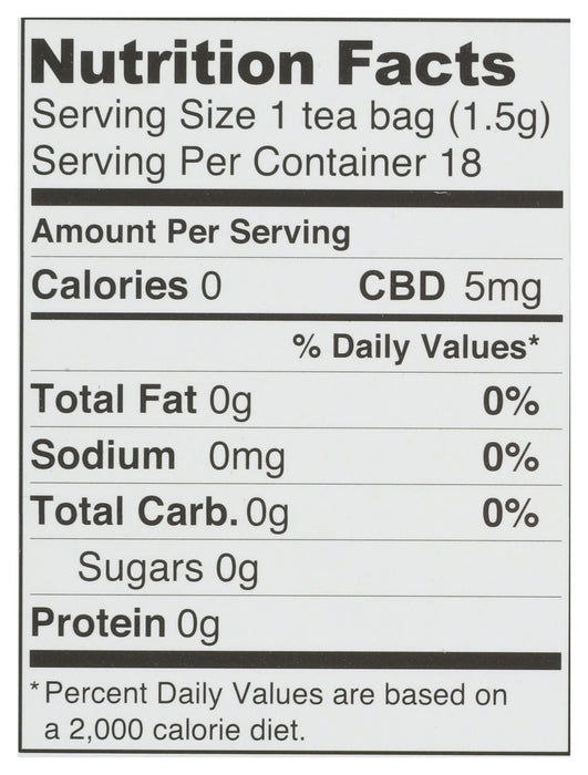 CBD Peppermint Tea, 18 tbag