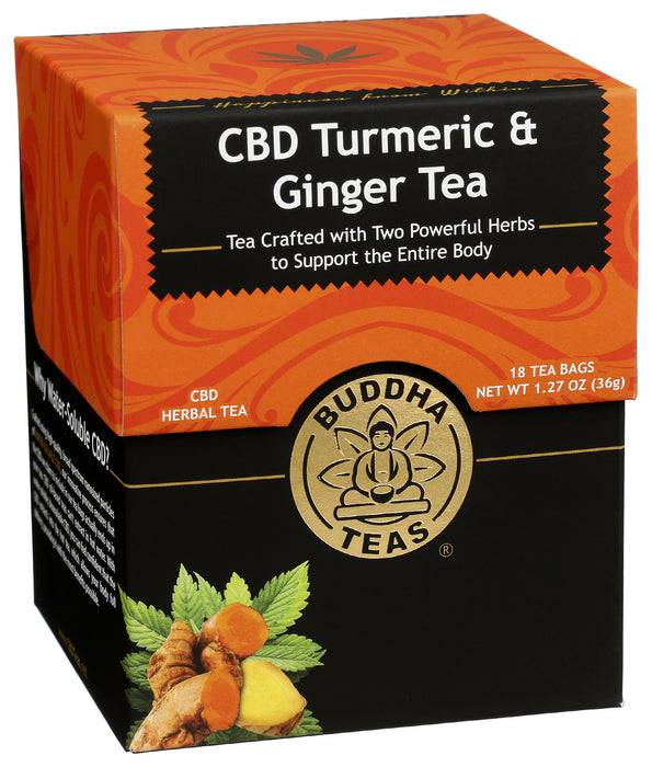 CBD Turmeric & Ginger Tea, 18 tbag