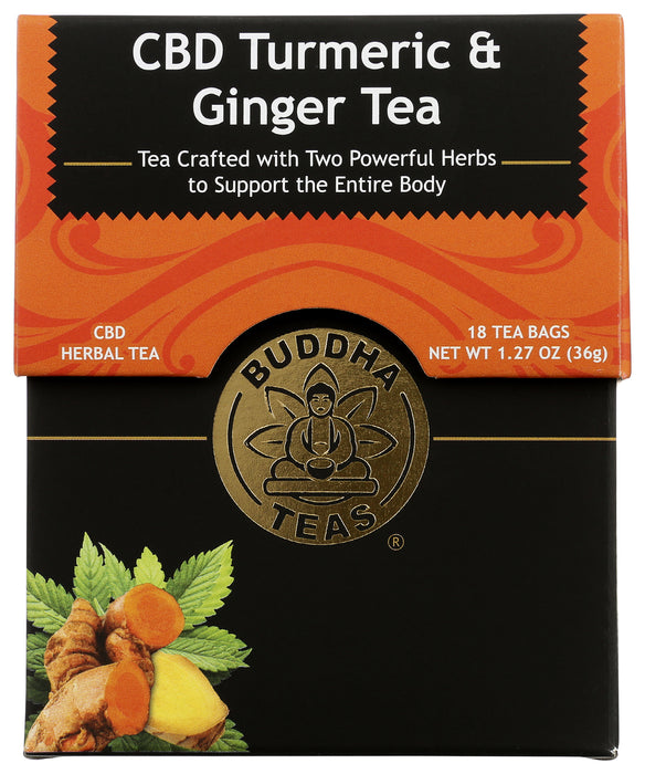 CBD Turmeric & Ginger Tea, 18 tbag