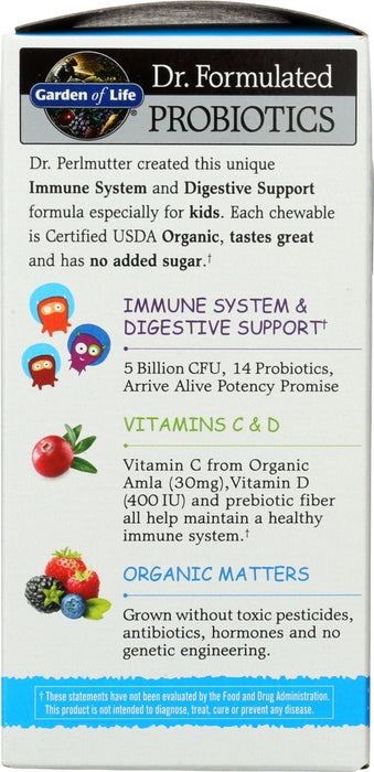 Dr. Formulated Probiotics, Org. Kids Cool, 30 chew