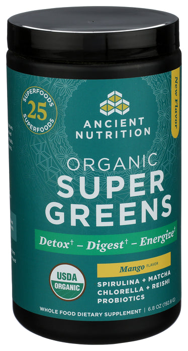 Super Greens, Mango, Org, 25 Serv/6.8 oz