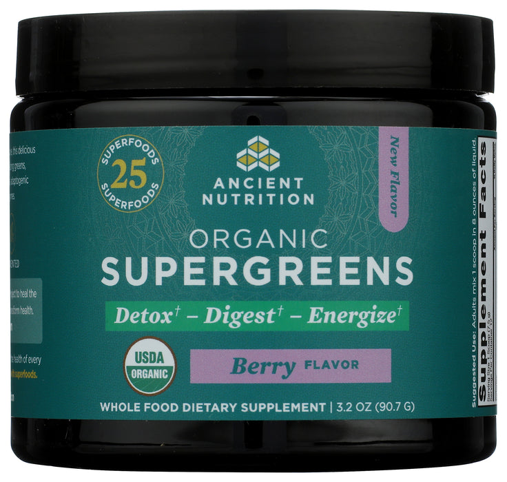 Super Greens, Berry, Org, 12 Serv/3.2 oz