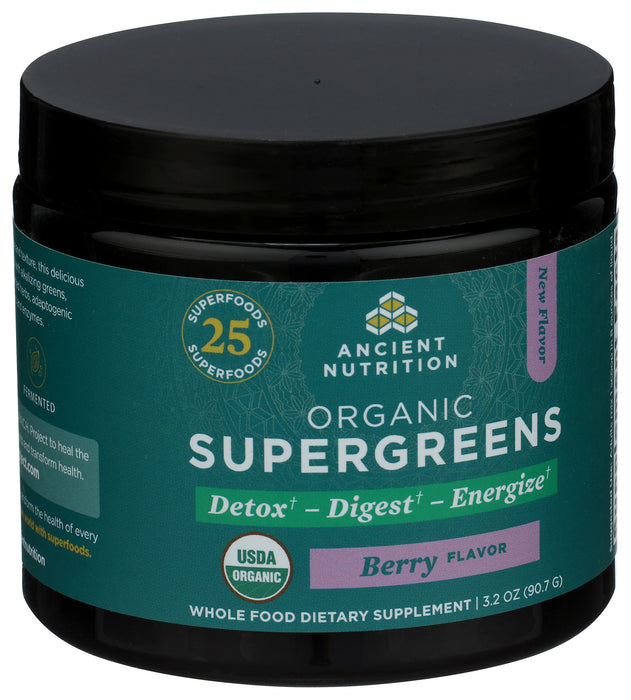 Super Greens, Berry, Org, 12 Serv/3.2 oz