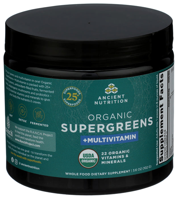 Super Greens, Multivitamin, Org, 12 Serv/3.6 oz