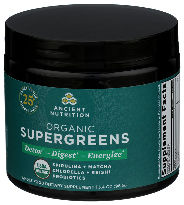 Super Greens, Org, 12 Serv/3.4 oz