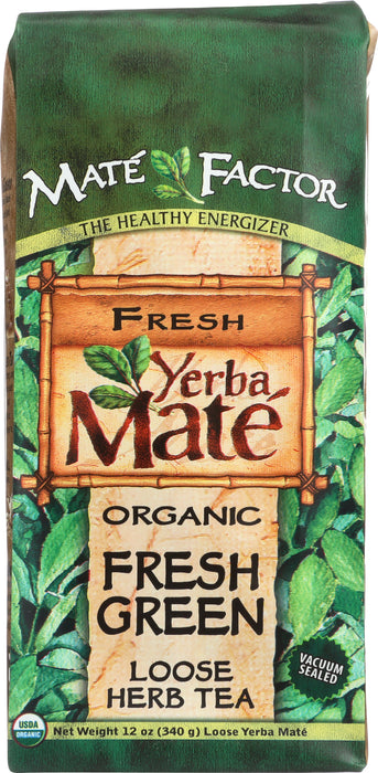 Fresh Green Yerba Mate Loose Tea, Org, 12 oz